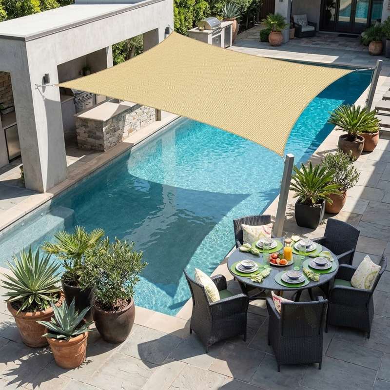 Produk HDPE Shade Sail Home sunshade