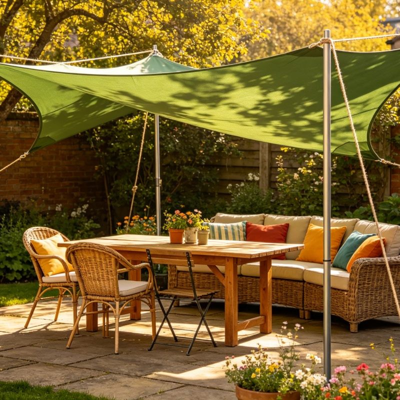 HDPE UV Protection Shade Sails kanggo Camping Sun Shade Hotels Gardens Patios Swimming Pools