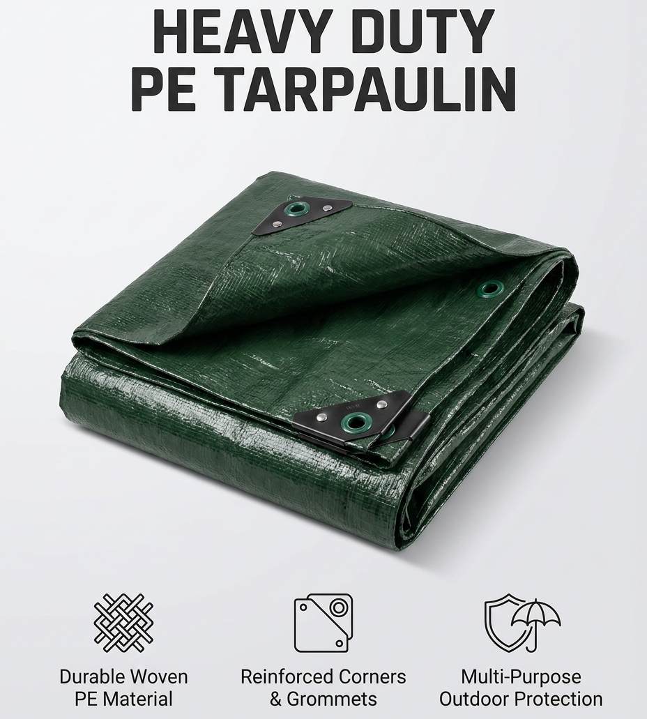 Heavy Duty Multi Purpose Waterproof Windproof UV Tahan PE Tarpaulin