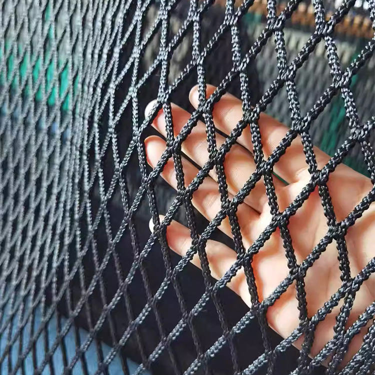 Lapangan Sepak Bola Pagar Net Polyester PP HDPE Kuat Tahan Sobek Knotless Sport Net dengan 4.5x4.5cm Mesh